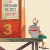 Stepping Away – Lifeguard Tower Coastal Art Print
