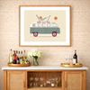 Last Light on the Coast – VW Bus Coastal Art Print